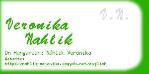 veronika nahlik business card