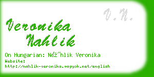 veronika nahlik business card